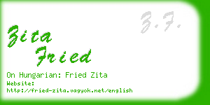 zita fried business card